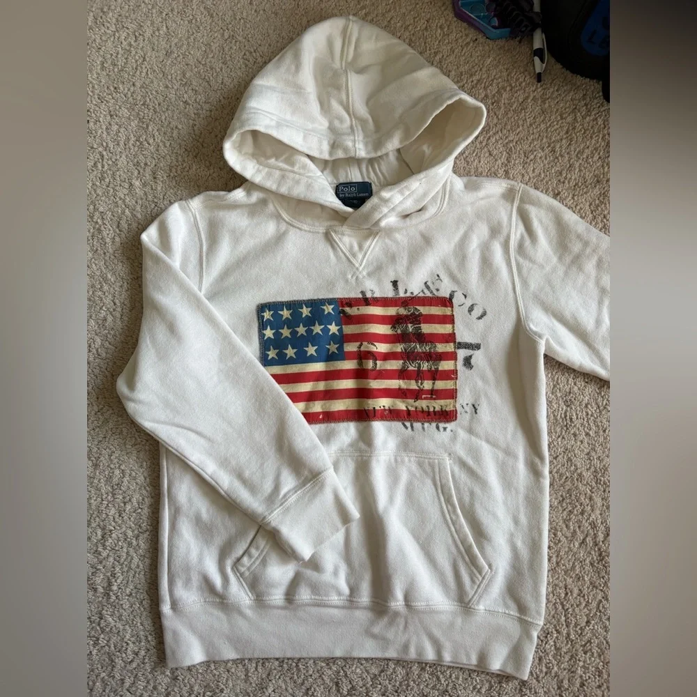 Boys Polo Ralph Lauren Flag Hoody & Tee Set 🇺🇸